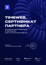 TimeWeb ТОП-10 ведущих партнеров
