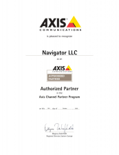 Партнерство с AXIS в качестве разработчика ПО для камер.